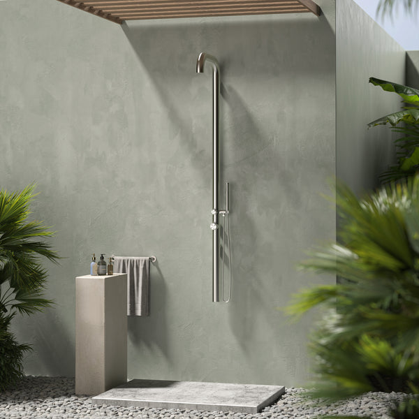 Watrline - STELLAR Adara Outdoor Shower 316 Stainless Steel Hand Shower Single Spray Wall Mount