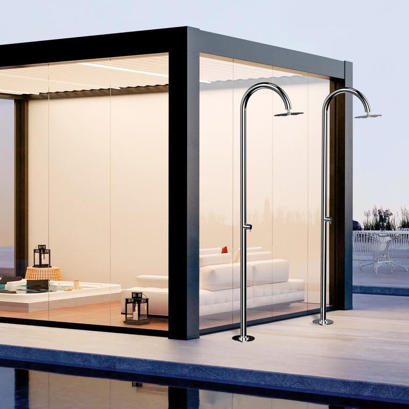 Watrline - Bossini TETIS T03 Outdoor Shower 316 Stainless Steel Freestanding Rain Shower