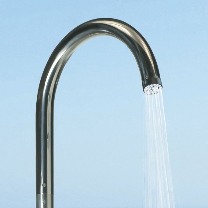Watrline - Bossini POOL P04 Cold Water Outdoor Shower 316 Stainless Steel Freestanding Single Spray