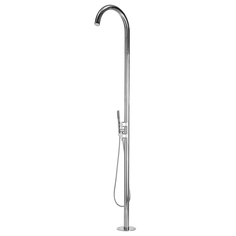 Watrline - Bossini POOL P01 Outdoor Shower 316 Stainless Steel Freestanding Hand Shower Single Spray