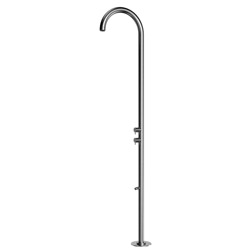 Watrline - Bossini POOL P02 Outdoor Shower 316 Stainless Steel Foot Wash Freestanding Single Spray