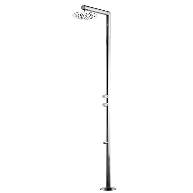 Watrline - Bossini NEK N02 Outdoor Shower 316 Stainless Steel Foot Wash Freestanding Rain Shower