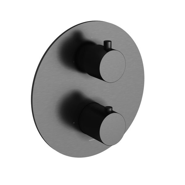 Watrline - HOTBATH Cobber CB009 Thermostatic Mixer with Two-Way Diverter - Trim only Solid Brass Wall Mount