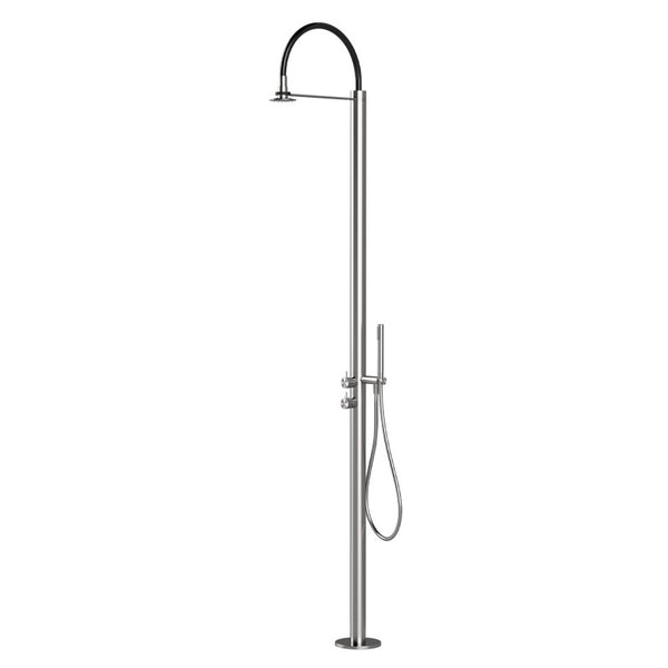 Watrline - RADOMONTE CDE3 Freestanding Outdoor Shower 316 Stainless Steel Freestanding Hand Shower Rain Shower
