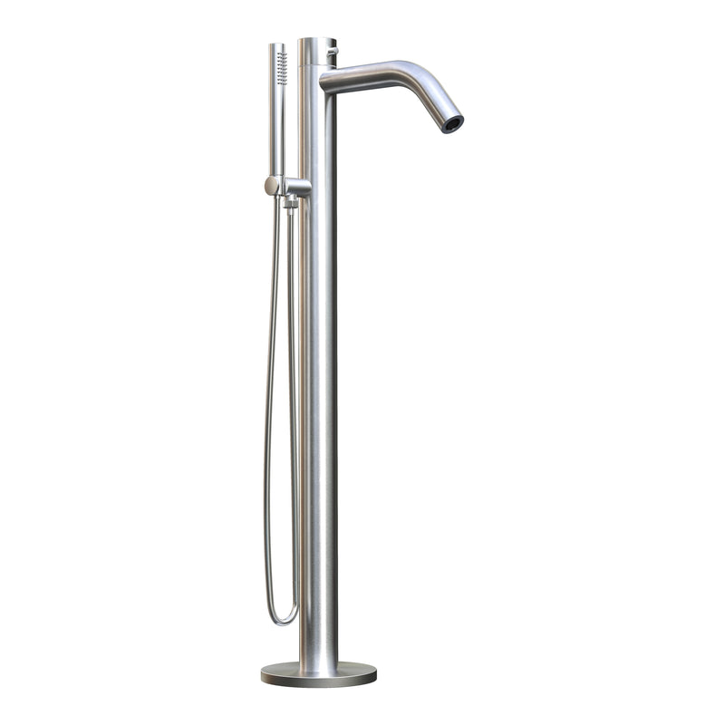 Watrline - STELLAR Alya Outdoor Bath Filler 316 Stainless Steel Freestanding Hand Shower