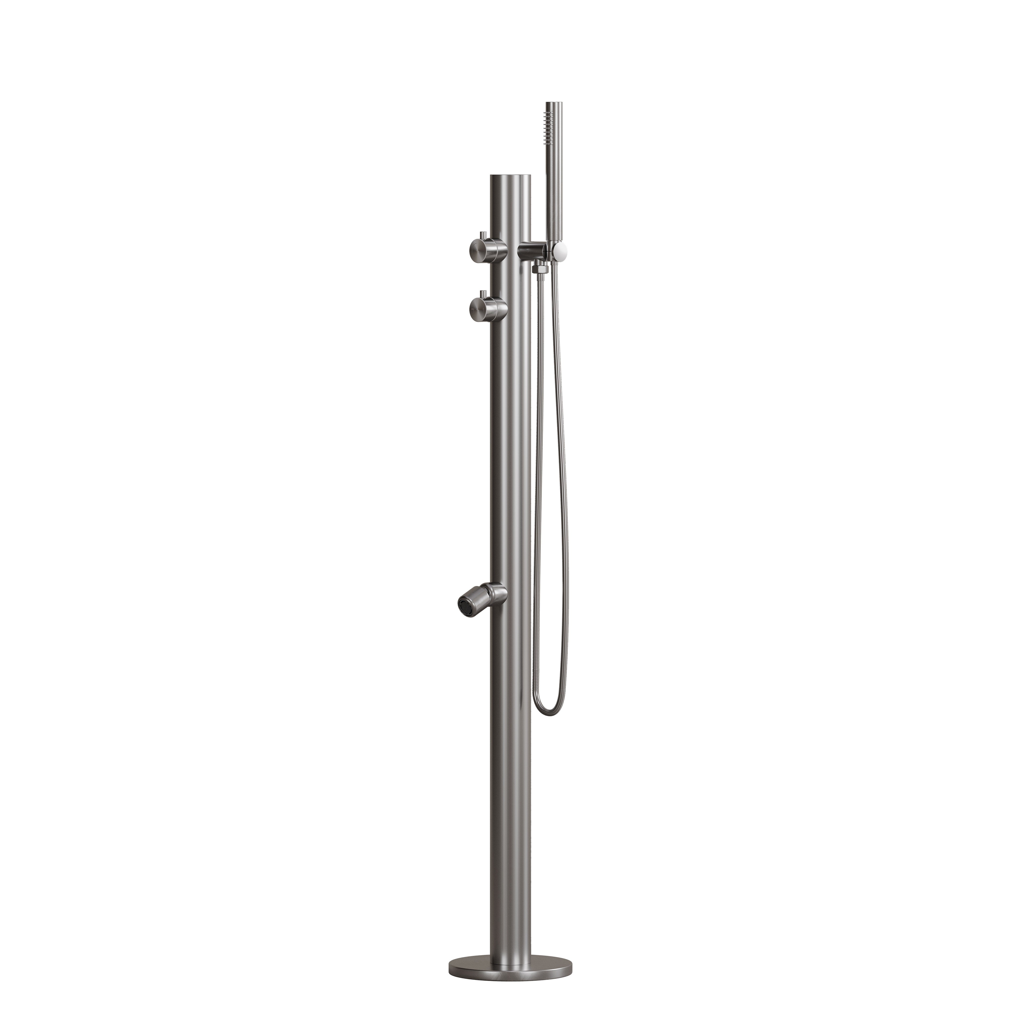 Elio 316 Stainless Steel Outdoor Foot Wash Rinse Station - Brushed ...
