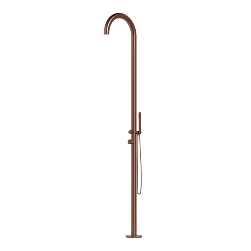 Watrline - STELLAR Elara Outdoor Shower 316 Stainless Steel Freestanding Hand Shower Single Spray