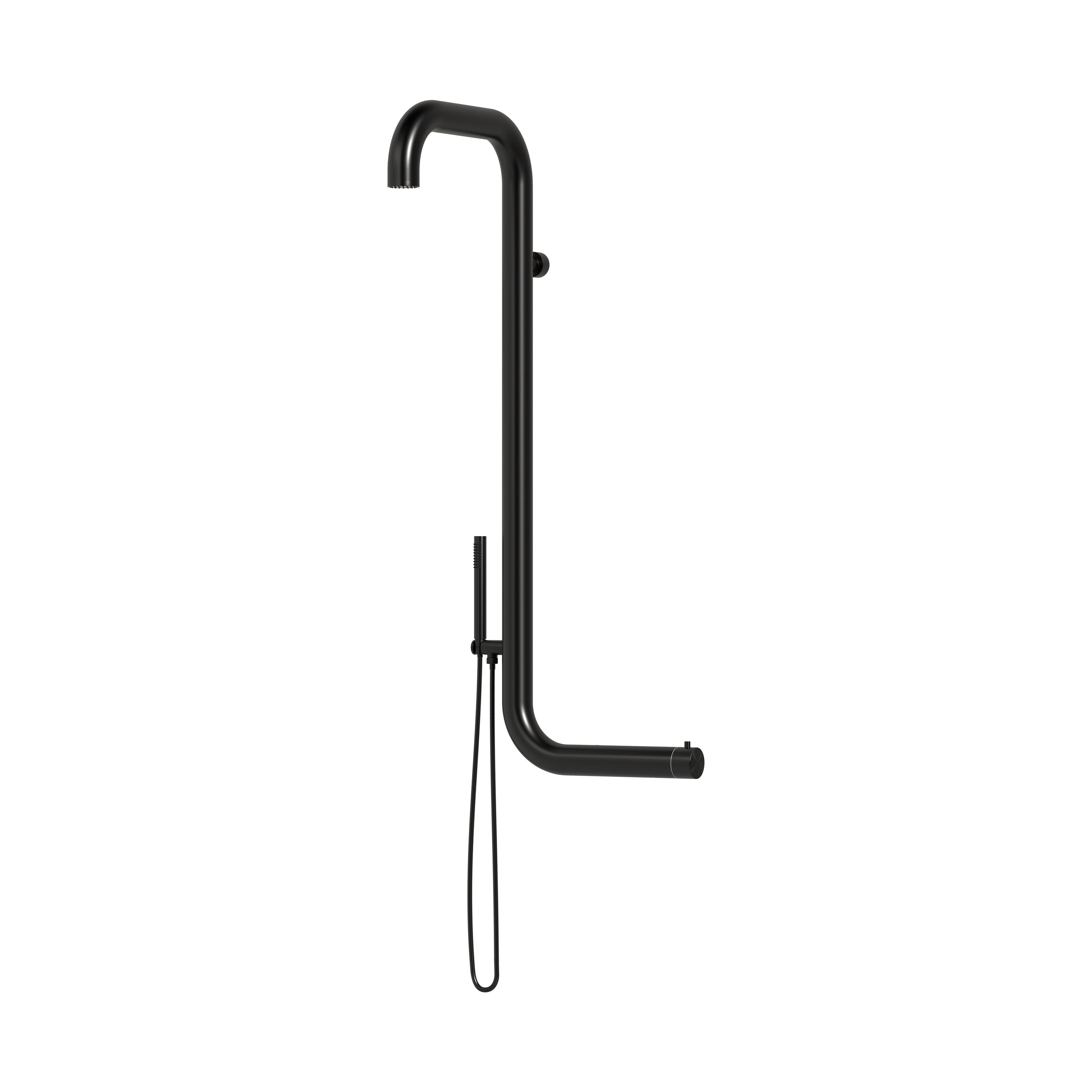 Juno 316 Stainless Steel Wall Mount Outdoor Shower - Matte Black – Watrline