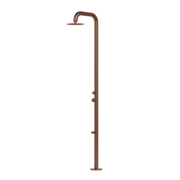 Watrline - STELLAR Maia Outdoor Shower 316 Stainless Steel Foot Wash Freestanding Rain Shower