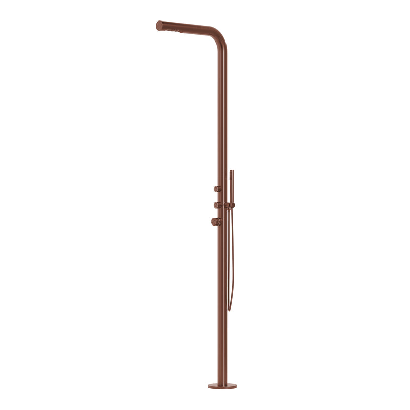 Watrline - STELLAR Nova Outdoor Shower 316 Stainless Steel Freestanding Hand Shower Rain Shower