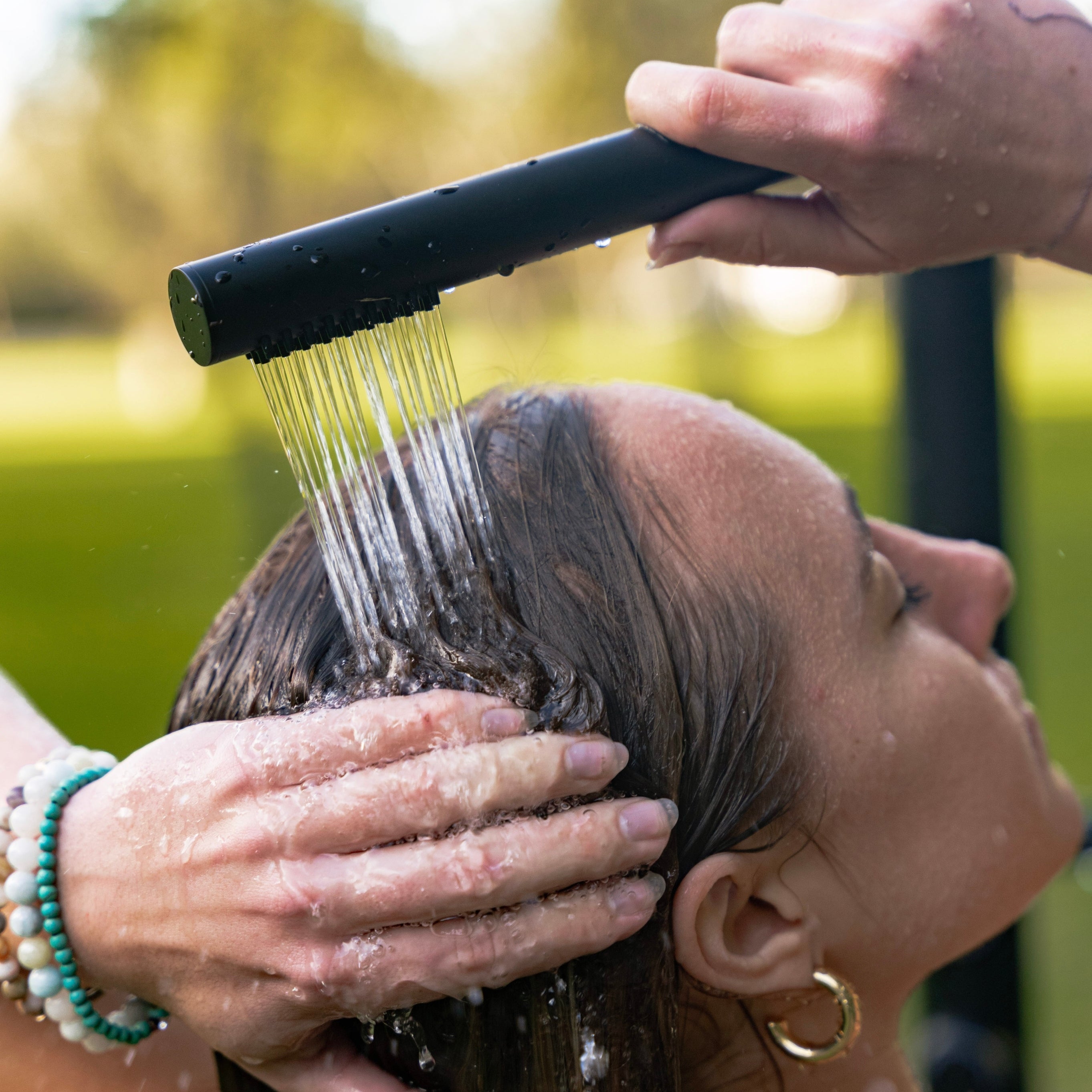 Astra 316 Stainless Steel Outdoor Shower with Hand Shower Matte Black