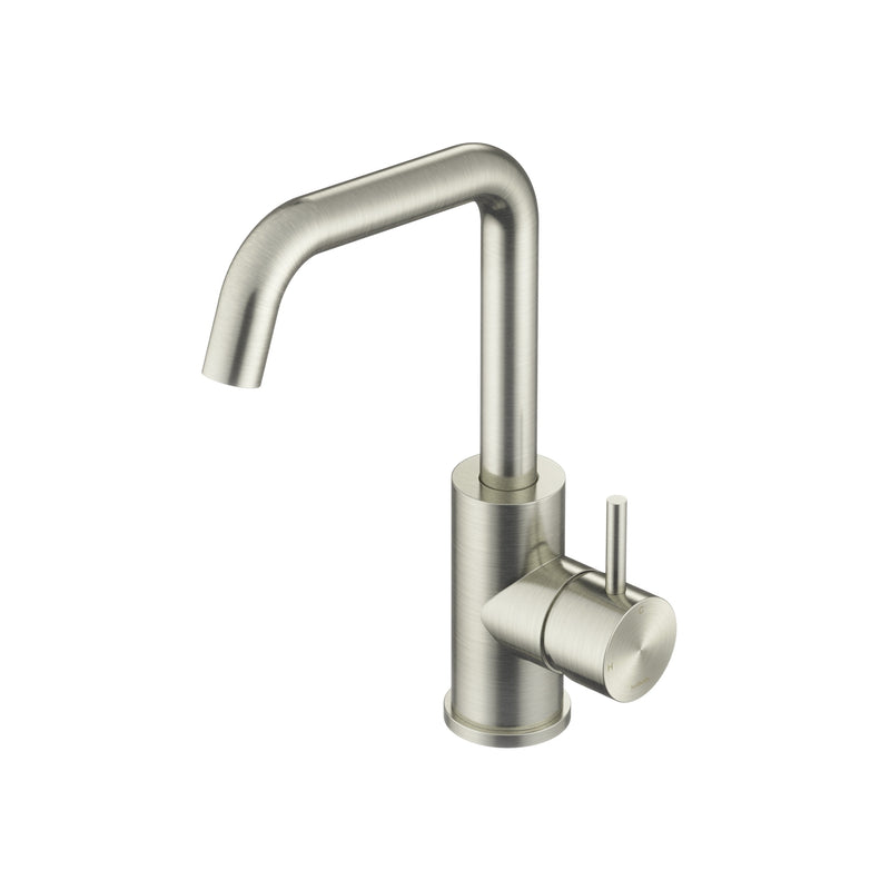 Watrline - HOTBATH Archie AR014 316 Stainless Steel Single-Hole Faucet with Swivel Spout 316 Stainless Steel Deck Mount