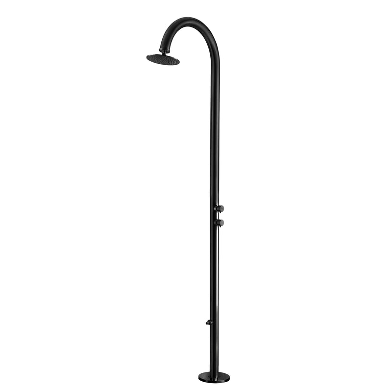 Watrline - AMA Cometa 4650 Outdoor Shower 316 Stainless Steel Foot Wash Freestanding Rain Shower