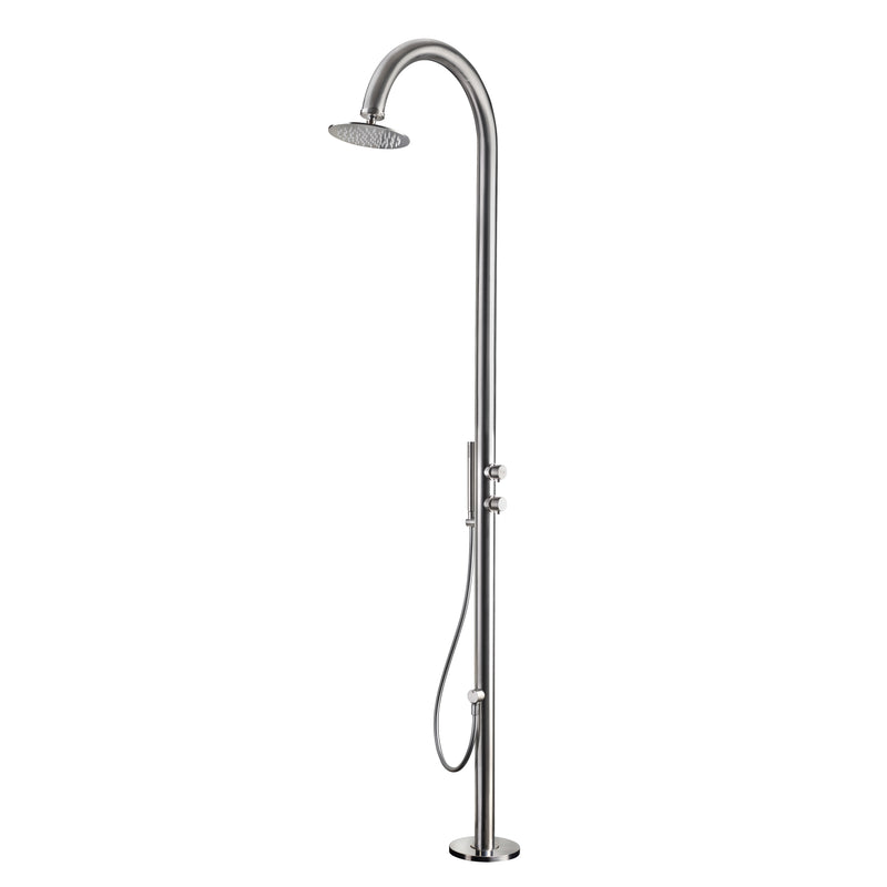 Watrline - AMA Cometa 4750 Outdoor Shower 316 Stainless Steel Freestanding Hand Shower Rain Shower