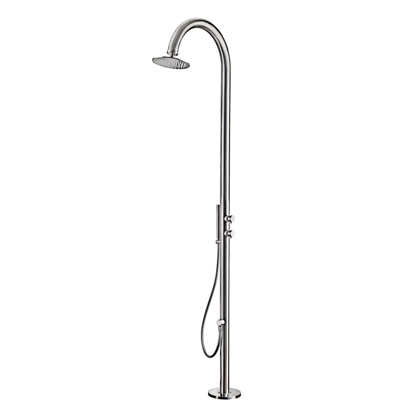 Watrline - AMA Cometa 4750 Outdoor Shower 316 Stainless Steel Freestanding Hand Shower Rain Shower