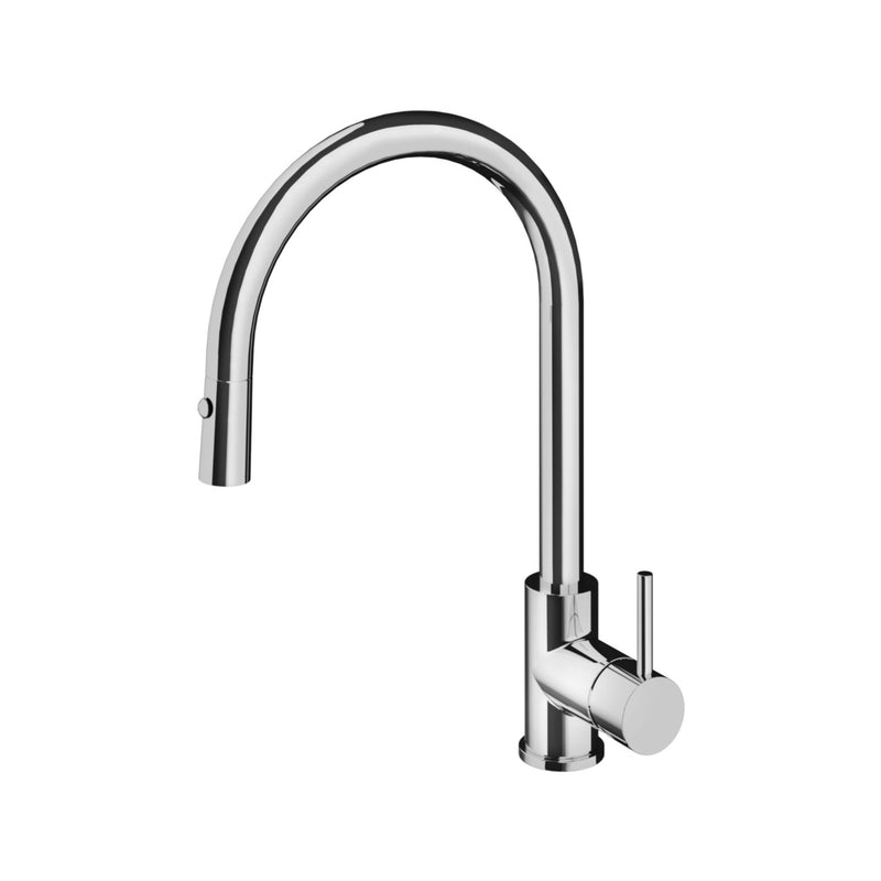 Watrline - HOTBATH Fellow FKM14 Single-Hole Kitchen Faucet with Pull-Down Dual Spray Deck Mount Solid Brass