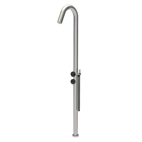 Watrline - FIMA OUT.SIDE Freestanding Outdoor Shower with Mist Spray and Hand Shower 316 Stainless Steel Freestanding Hand Shower Mist Spray