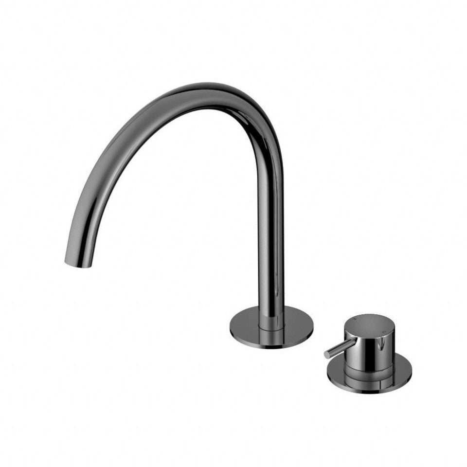 Cobber CB023 Two-Hole Deck Mount Faucet - Black Chrome – Watrline