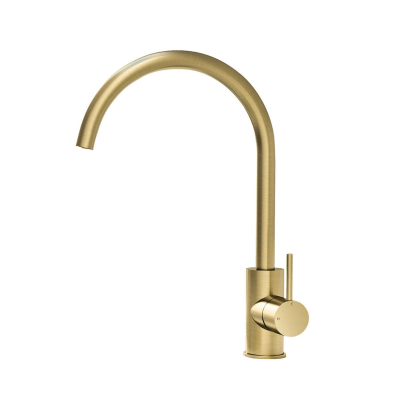 Watrline - HOTBATH Cobber CB040 Single-Hole Kitchen Faucet with Swivel Spout Deck Mount Solid Brass
