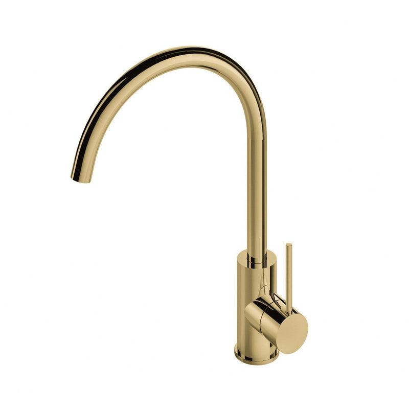 Watrline - HOTBATH Cobber CB040 Single-Hole Kitchen Faucet with Swivel Spout Deck Mount Solid Brass