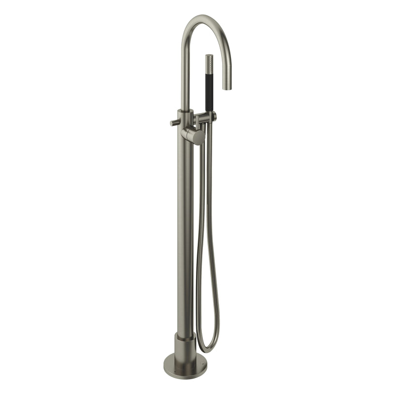 Watrline - HOTBATH Cobber CB077 Freestanding Bath Filler with Hand Shower - Trim only Freestanding Solid Brass