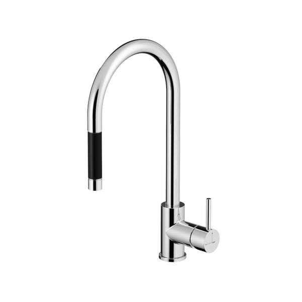 Watrline - HOTBATH Fellow FKM12 Single-Hole Kitchen Faucet with Pull-Down Spray Deck Mount Solid Brass
