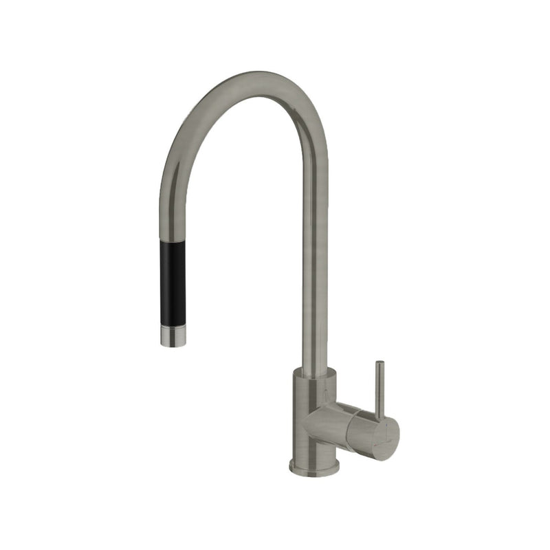 Watrline - HOTBATH Fellow FKM12 Single-Hole Kitchen Faucet with Pull-Down Spray Deck Mount Solid Brass